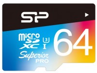 Купить карта памяти Silicon Power Superior Pro Color microSD UHS-I Class 10 (Superior Pro Color microSDXC UHS-I Class 10 64Gb) по цене от 188 грн.