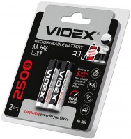 Купить аккумулятор / батарейка Videx 2xAA 2500 mAh: цена от 185 грн.