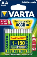 Купить акумулятор / батарейка Varta Rechargeable Accu 4xAA 2400 mAh: цена от 719 грн.