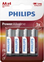 Купить аккумулятор / батарейка Philips Power Alkaline 4xAA: цена от 78 грн.