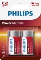 Купить аккумулятор / батарейка Philips Power Alkaline 2xC: цена от 135 грн.