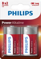 Купить акумулятор / батарейка Philips Power Alkaline 2xD: цена от 149 грн.