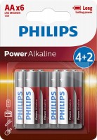 Купить акумулятор / батарейка Philips Power Alkaline 6xAA: цена от 119 грн.