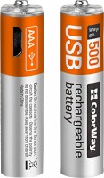 Купить акумулятор / батарейка ColorWay 2xAAA 400 mAh micro USB: цена от 398 грн.