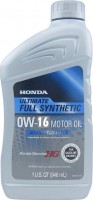 Купить моторное масло Honda Ultimate Full Synthetic 0W-16 1L: цена от 401 грн.
