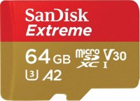 Купити карта пам'яті SanDisk Extreme V30 A2 microSDXC UHS-I U3 (64Gb) за ціною від 397 грн.