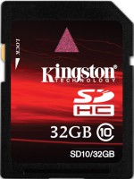 Купити карта пам'яті Kingston SDHC Class 10 за ціною від 499 грн.