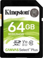 Купити карта пам'яті Kingston SD Canvas Select Plus за ціною від 270 грн.