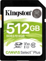 Купити карта пам'яті Kingston SD Canvas Select Plus (SDXC Canvas Select Plus 512Gb) за ціною від 1569 грн.