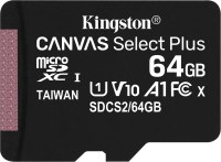Купити карта пам'яті Kingston microSD Canvas Select Plus (microSDXC Canvas Select Plus 64Gb) за ціною від 213 грн.