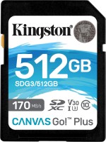 Купити карта пам'яті Kingston SDXC Canvas Go! Plus (512Gb) за ціною від 1776 грн.