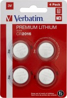 Купить аккумулятор / батарейка Verbatim Premium 4xCR2016: цена от 51 грн.