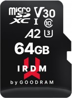 Купити карта пам'яті GOODRAM microSD IRDM V30 UHS I U3 A2 за ціною від 2846 грн.
