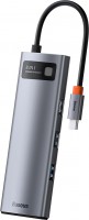 Купити кардридер / USB-хаб BASEUS Metal Gleam Series 8-in-1 Multifunctional Type-C Hub  за ціною від 1269 грн.