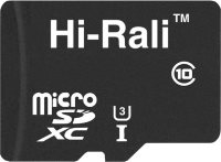 Купити карта пам'яті Hi-Rali microSD class 10 UHS-I U3 + SD adapter за ціною від 129 грн.