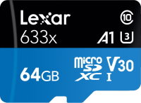 Купити карта пам'яті Lexar High-Performance 633x microSDXC + SD adapter (High-Performance 633x microSDXC 256GB + SD adapter) за ціною від 899 грн.