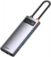 Купити кардридер / USB-хаб BASEUS Metal Gleam Series 6-in-1 Multifunctional Type-C Hub  за ціною від 999 грн.