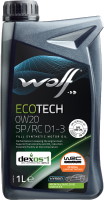 Купить моторное масло WOLF Ecotech 0W-20 SP/RC D1-3 1L: цена от 299 грн.