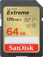 Купить карта памяти SanDisk Extreme SD Class 10 UHS-I U3 V30 (Extreme SDXC Class 10 UHS-I U3 V30 64Gb) по цене от 408 грн.