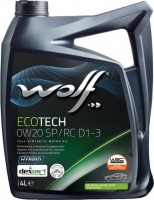 Купить моторное масло WOLF Ecotech 0W-20 SP/RC D1-3 4L: цена от 1166 грн.