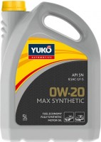 Купить моторное масло YUKO Max Synthetic 0W-20 5L  по цене от 956 грн.