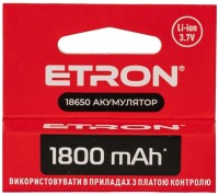 Купить аккумулятор / батарейка Etron Ultimate Power 1x18650 1800 mAh: цена от 88 грн.