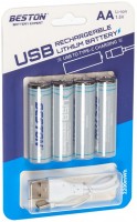 Купить акумулятор / батарейка Beston 4xAA 1460 mAh USB Type-C: цена от 687 грн.