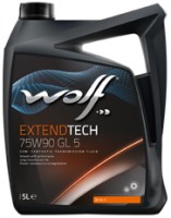 Купить трансмиссионное масло WOLF Extendtech 75W-90 GL5 5L  по цене от 1355 грн.