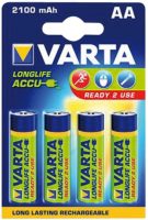 Купити акумулятор / батарейка Varta LongLife 4xAA 2100 mAh  за ціною від 402 грн.