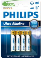 Купить аккумулятор / батарейка Philips Ultra Alkaline 4xAAA: цена от 94 грн.